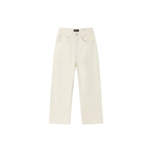 DANGEROUSPEOPLE Casual Pants Unisex Off White