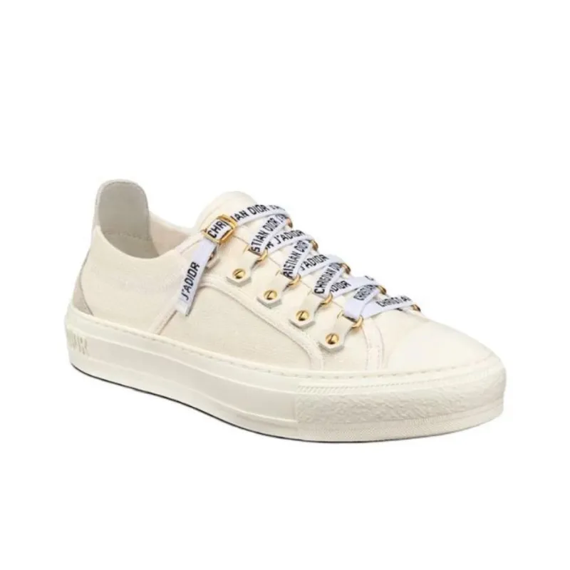 DIOR Walk'n'Dior Platform Shoes Low Top Stylish Skateboarding Shoes Women's White-2