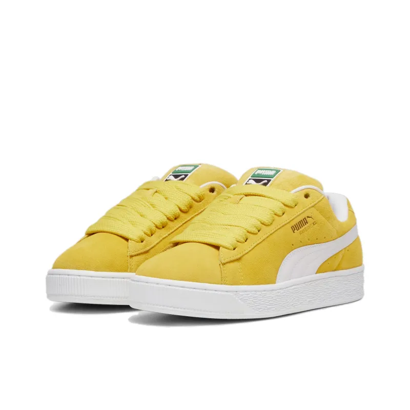PUMA Suede Anti Slip Wear Resistant Low Top Skateboard Shoes Unisex Yellow-2