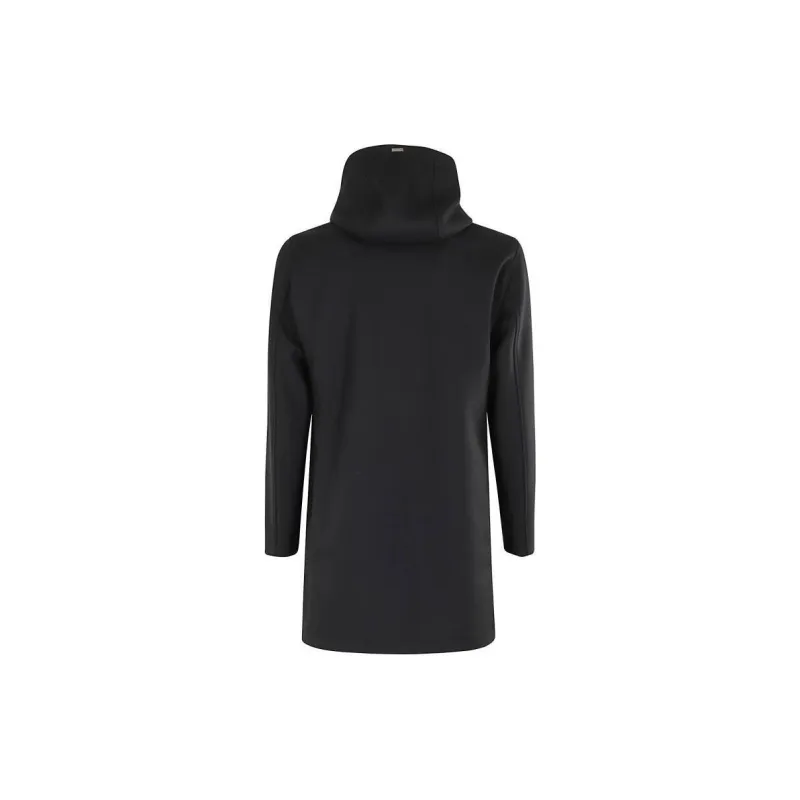 HERNO Logo Plaque Drawstring Hooded Coat-1
