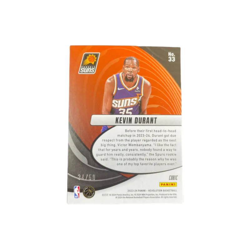 PANINI 2023 24 P Revolution Sun Kevin KD Cube Fold Refringence Low Serial Player Card Product Access Sports Cards 1 Pc-1