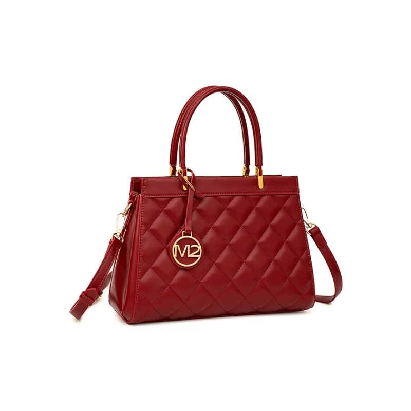 Vigno Synthetic Leather Handbag One Shoulder Crossbody Regular Women's Red-1
