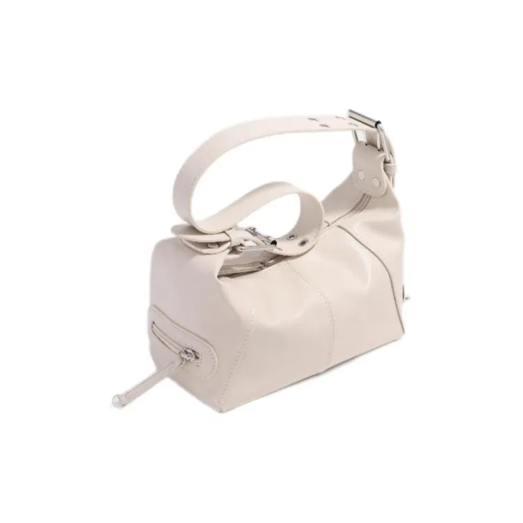 Carksky PU Shoulder Bag Regular Women's Black/Ecru-8