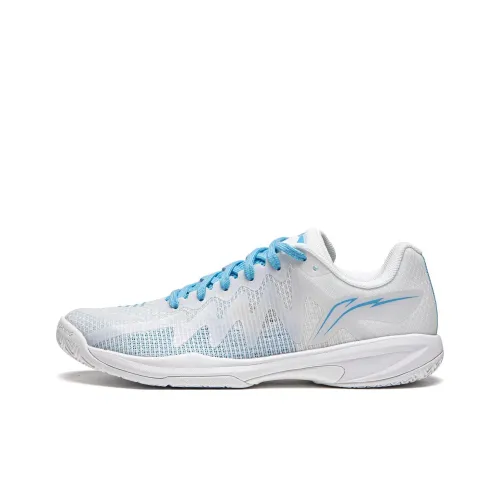 LINING Table Tennis Series Training Shoes Unisex Low-Top Standard White/Xinjiang Blue