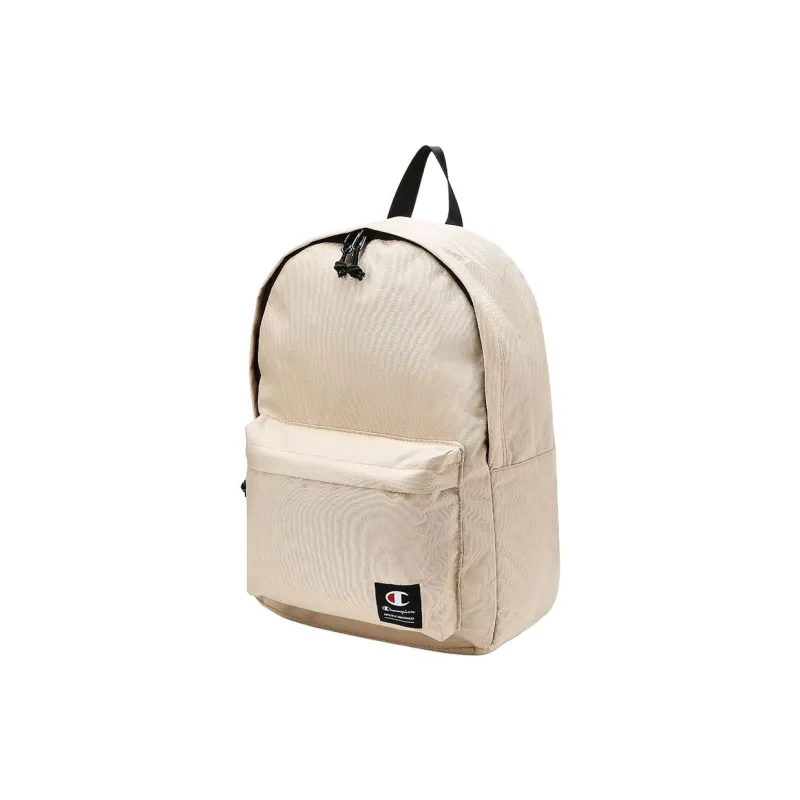 Champion Polyethylene Woven Material With Polyester Backpack Unisex Beige-1