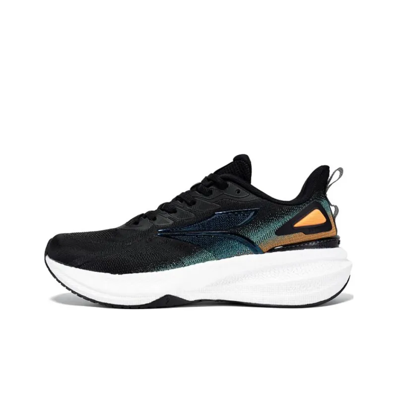 361° Anti-Slip Wear-Resistant Low-Top Running Shoes Men's Black Orange-0