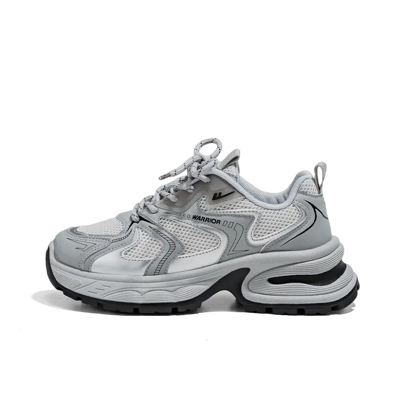 Warrior Low Top Chunky Sneakers Women's Light Gray Gray-0