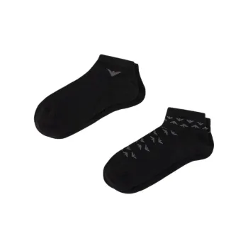 EMPORIO ARMANI Ankle Socks Men's 2 Pack Black