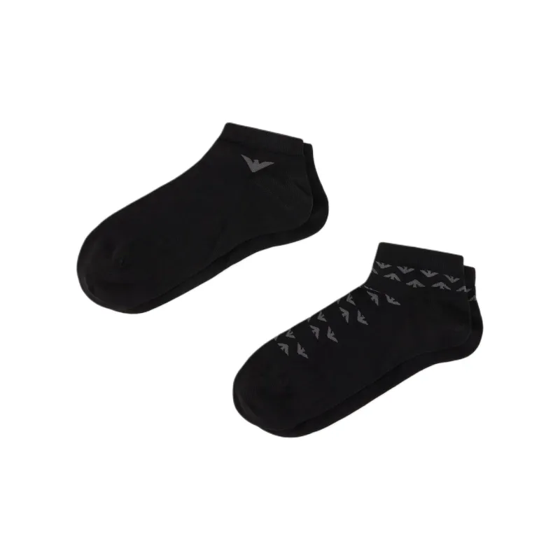 EMPORIO ARMANI Ankle Socks Men's 2 Pack Black-0