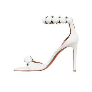 Alaia Bombe Strap Sandals 9cm Women's White