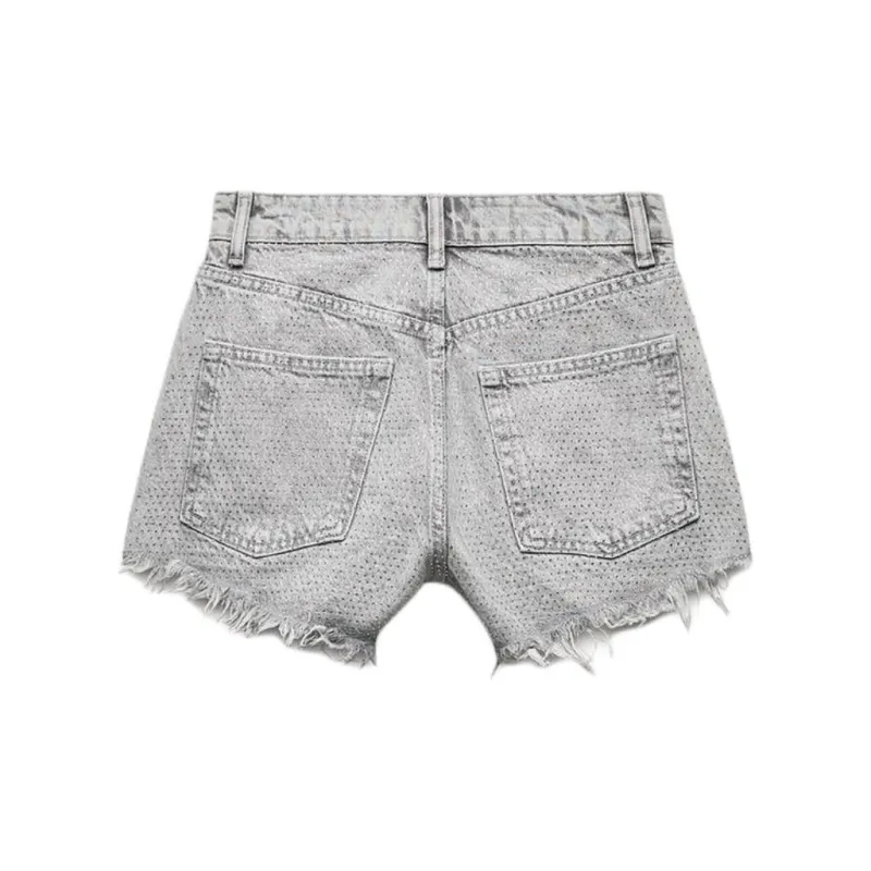 ZARA Trf Denim Shorts Women's Gray-1