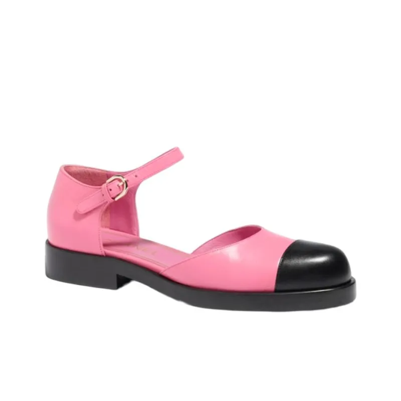 CHANEL Mary Jane Shoes Women's Black Pink-1
