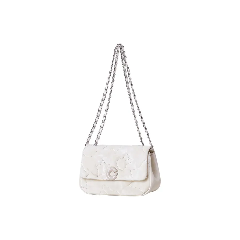 Miffy Synthetic Leather Shoulder Bag Crossbody Bag Women's Gray/White-15