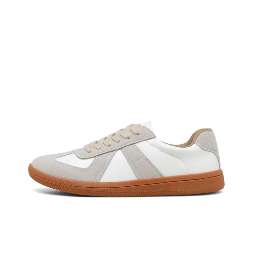 Honey GIRL Skateboard Shoes Women's Low-Top Off White