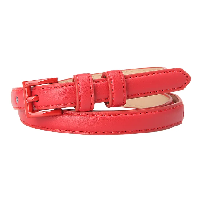 Emperor Penguin Fashion Dopamine Dressing Multi Color Student Decoration Denim Cow Leather Belts Women's Width  1.5cm-1