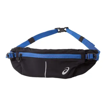 Asics Polyester Nylon Blend Fanny Pack Regular Men's Black & Blue