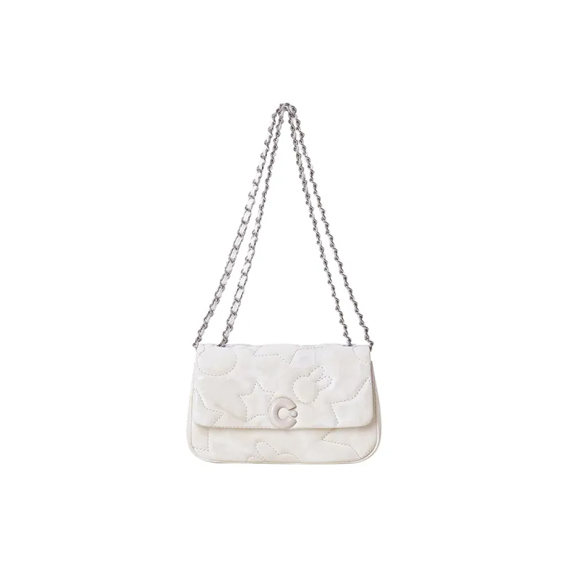 Miffy Synthetic Leather Shoulder Bag Crossbody Bag Women's Gray/White-14