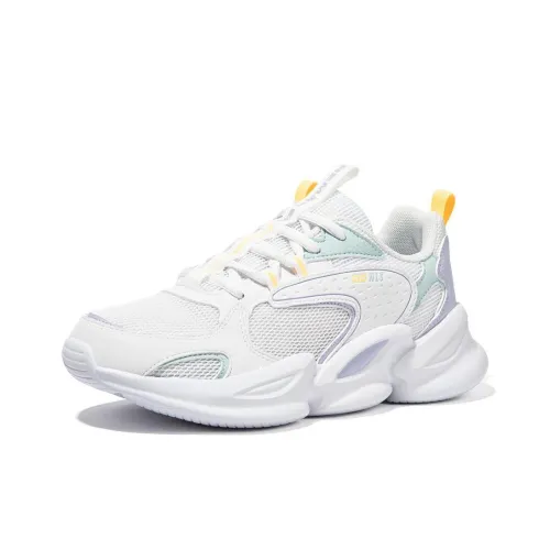 QIAODAN Anti Slip And Wear Resistant Lightweight Low Top Casual Shoes Women's White Purple
