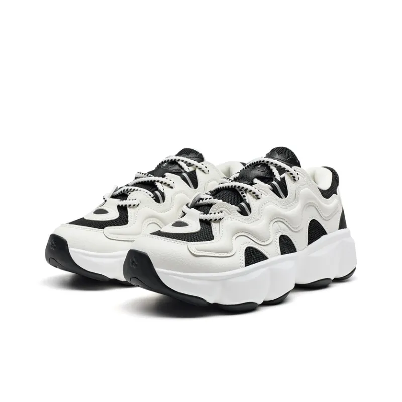XTEP Petal Shoes 2.0 Height Increasing Low Top Casual Shoes Women's White Black-2