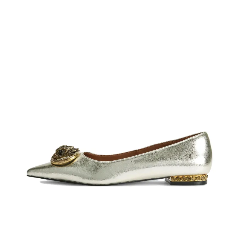 Kurt Geiger London Chelsea Point Flat Casual Single Shoes Women's Gold-0