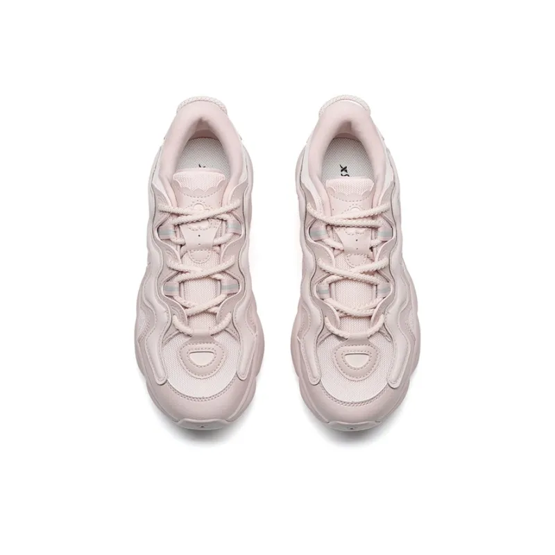 XTEP Petal Shoes 2.0 Height Increasing Low Top Casual Shoes Women's Light Pink/Pure Pink-3