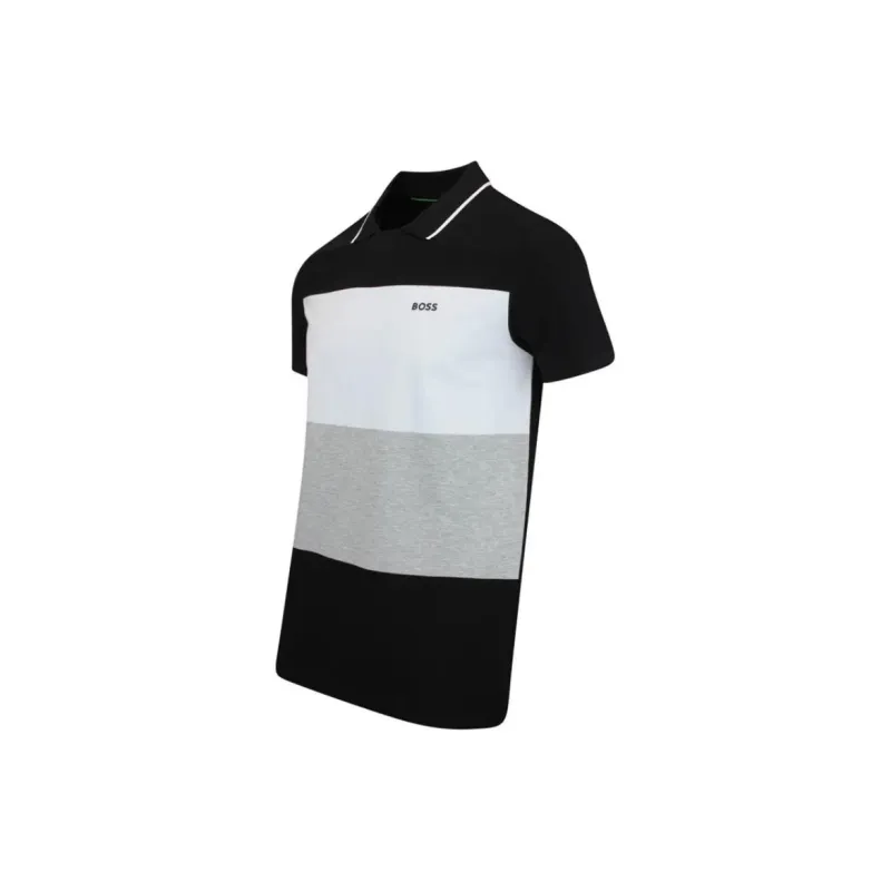 HUGO BOSS Panelled Cotton Polo Shirt-2