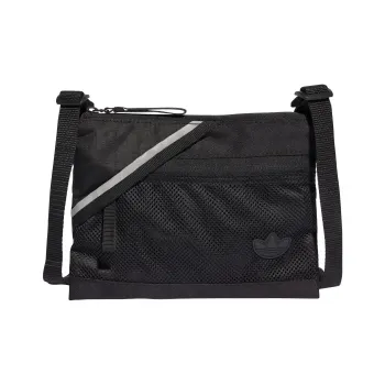 Adidas Originals Recycled Polyester Plain Weave Fabric Shoulder Bag Crossbody Bag Regular Unisex Black