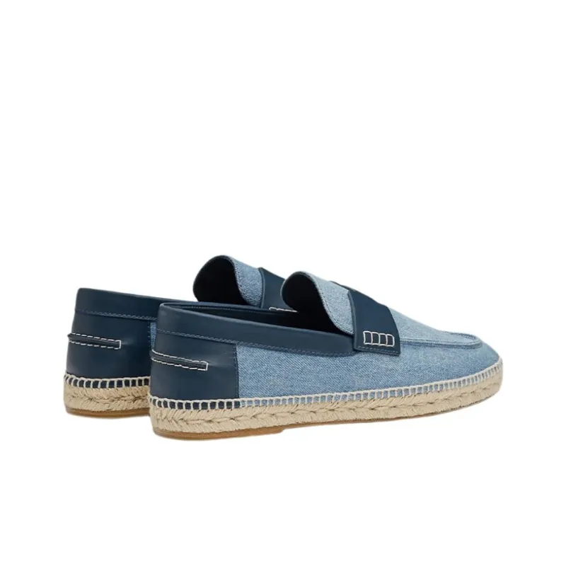 HERMES Trip Casual Shoes Men's Blue-3
