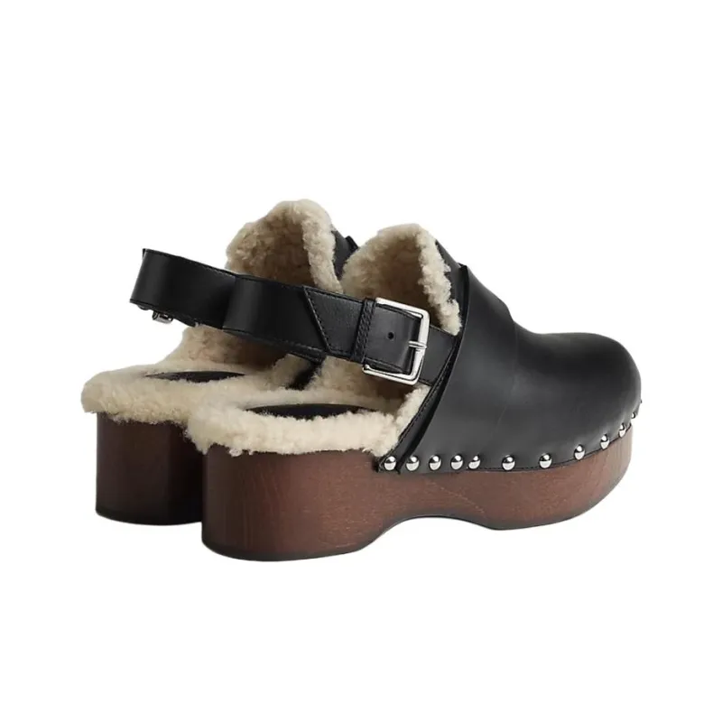 HERMES Hermione Casual Single Shoes Women's Black-3