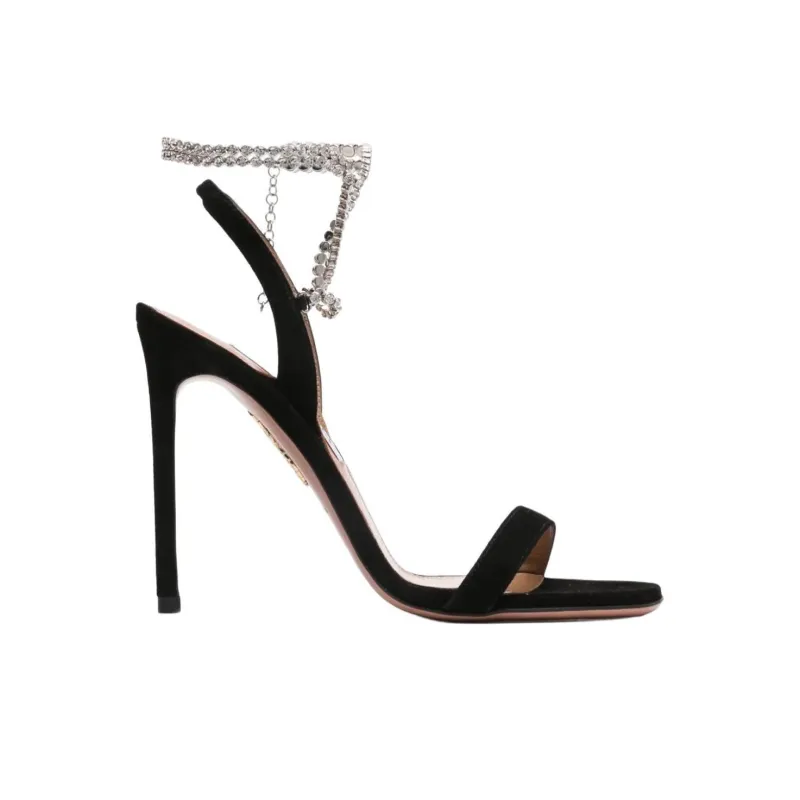 AQUAZZURA Sue One Strap Sandals 11.5cm Women's Black-1