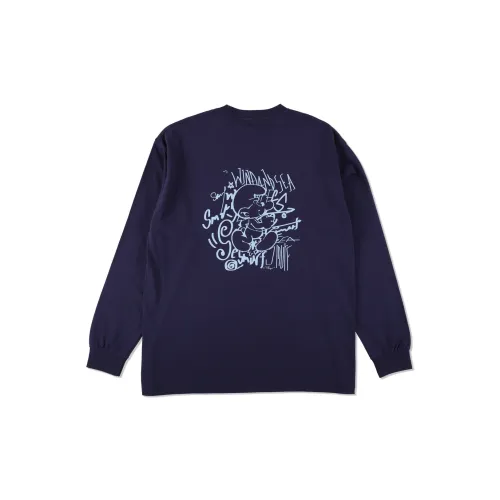 WIND AND SEA Blue Elf Co-branded Edition T-Shirts Unisex Navy