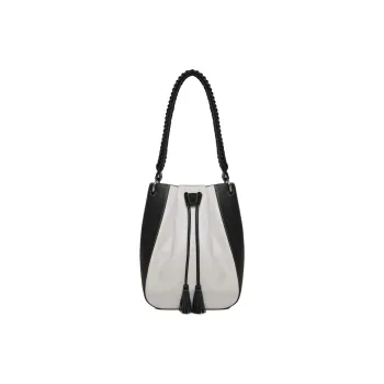 Strathberry Smooth Calf Leather Handbag Shoulder Bag Women's White/Green/Black