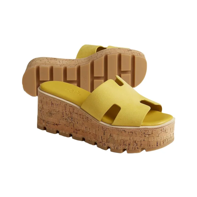 HERMES Eze Slide Slippers Women's Yellow-3