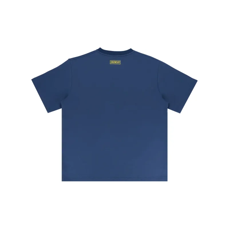 Snowday T Shirt Unisex Navy Blue-1