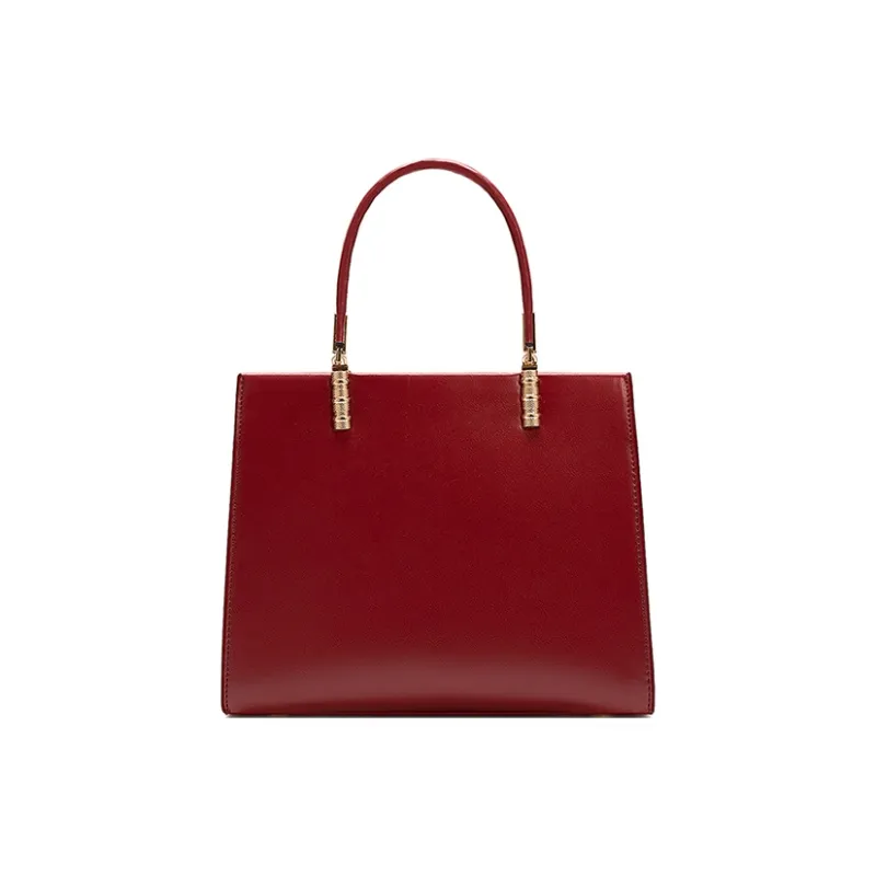 Vigno Synthetic Leather Handbag One Shoulder Crossbody Regular Women's Red-4
