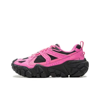 LiNing Dunes Cushioning Anti Slip Wear Resistant Breathable Height Increasing Low Top Casual Shoes Women's Pink Black