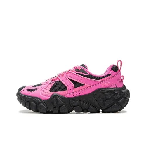 LiNing Dunes Cushioning Anti Slip Wear Resistant Breathable Height Increasing Low Top Casual Shoes Women's Pink Black