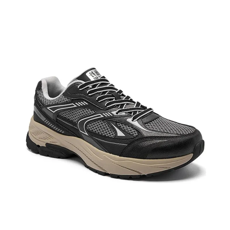 QIAODAN Breathable Rebound Cushioning Lightweight Low-Top Casual Running Shoes Men's Black-1