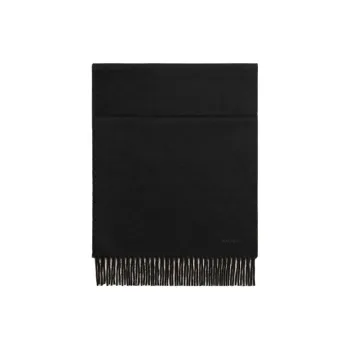 HERMES Cashmere Knit Scarves Unisex Black