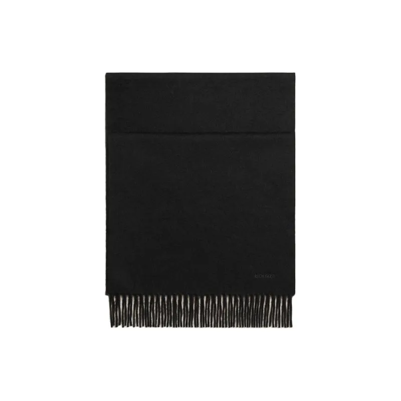 HERMES Cashmere Knit Scarves Unisex Black-0
