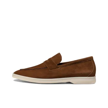 THOM WILLS British Style Suede Slip on Casual Single Shoes Women's