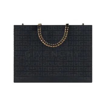 Givenchy Canvas Cow Leather Tote Bag Shopping Bag Shoulder Bag Crossbody Bag Handbag Medium Size Women's Black