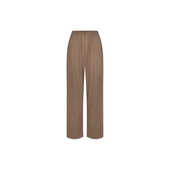 SKIMS KIM'S SLEEP DRAPED STRAIGHT LEG PANT Pajama Pants Women's TRUFFLE/Truffle Color