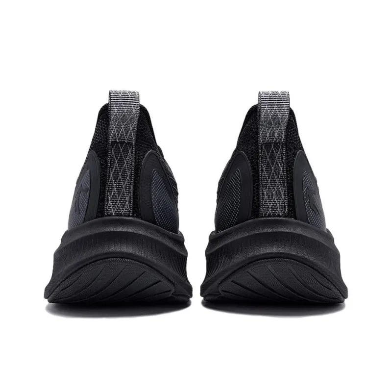 QIAODAN Breathable Lightweight Low Top Casual Running Shoes Men's Black-2