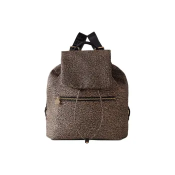 BORBONESE Polyester Backpack Medium Size Women's Natural