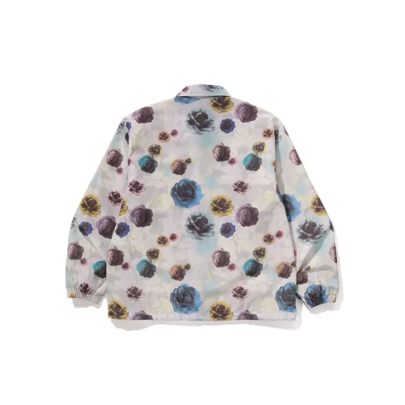 A BATHING APE Floral Camo Bathing Ape Logo Nylon Coach Jacket-3