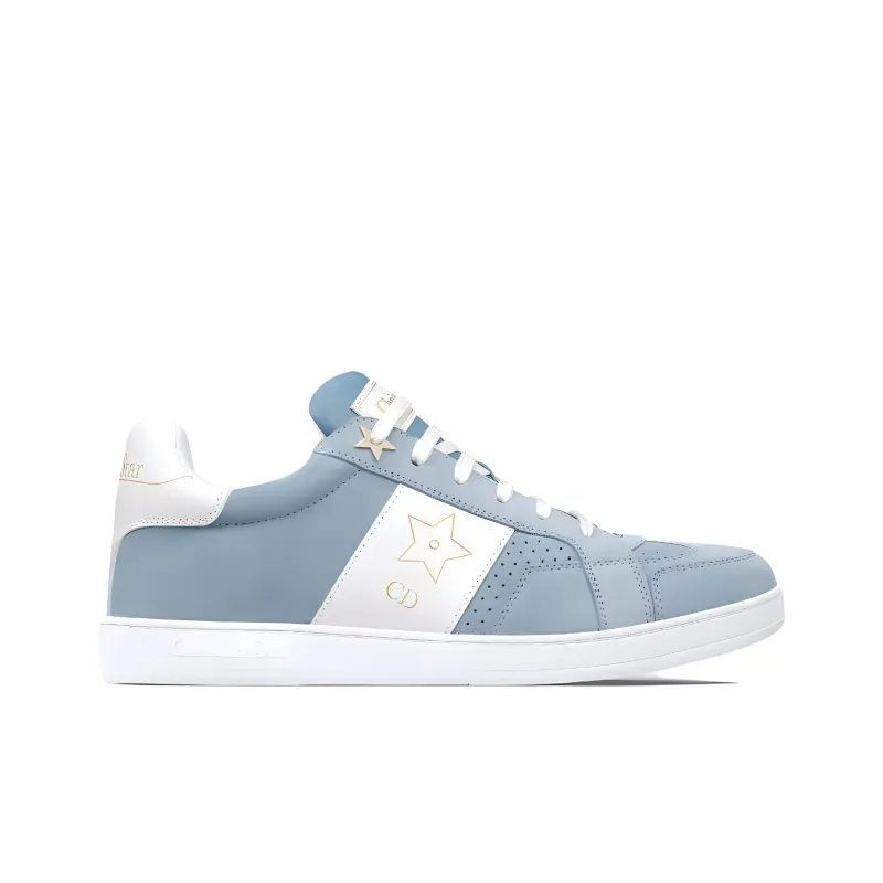 DIOR Star Platform Shoes Low Top Skateboard Shoes Women's Light Blue-1