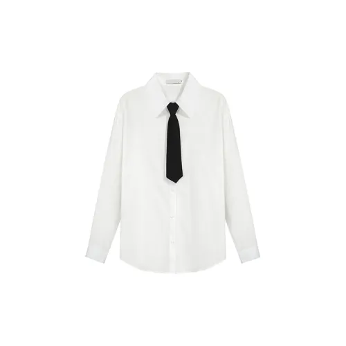 MO VOICE Shirts Women's White With Ties