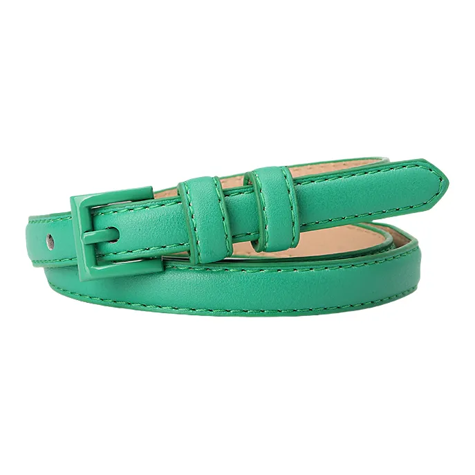 Emperor Penguin Fashion Dopamine Dressing Multi Color Student Decoration Denim Cow Leather Belts Women's Width  1.5cm-6