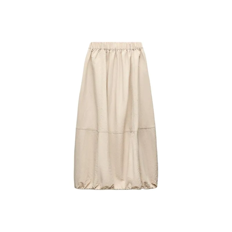 ZARA Trf Casual Long Skirts Women's Yellow-1